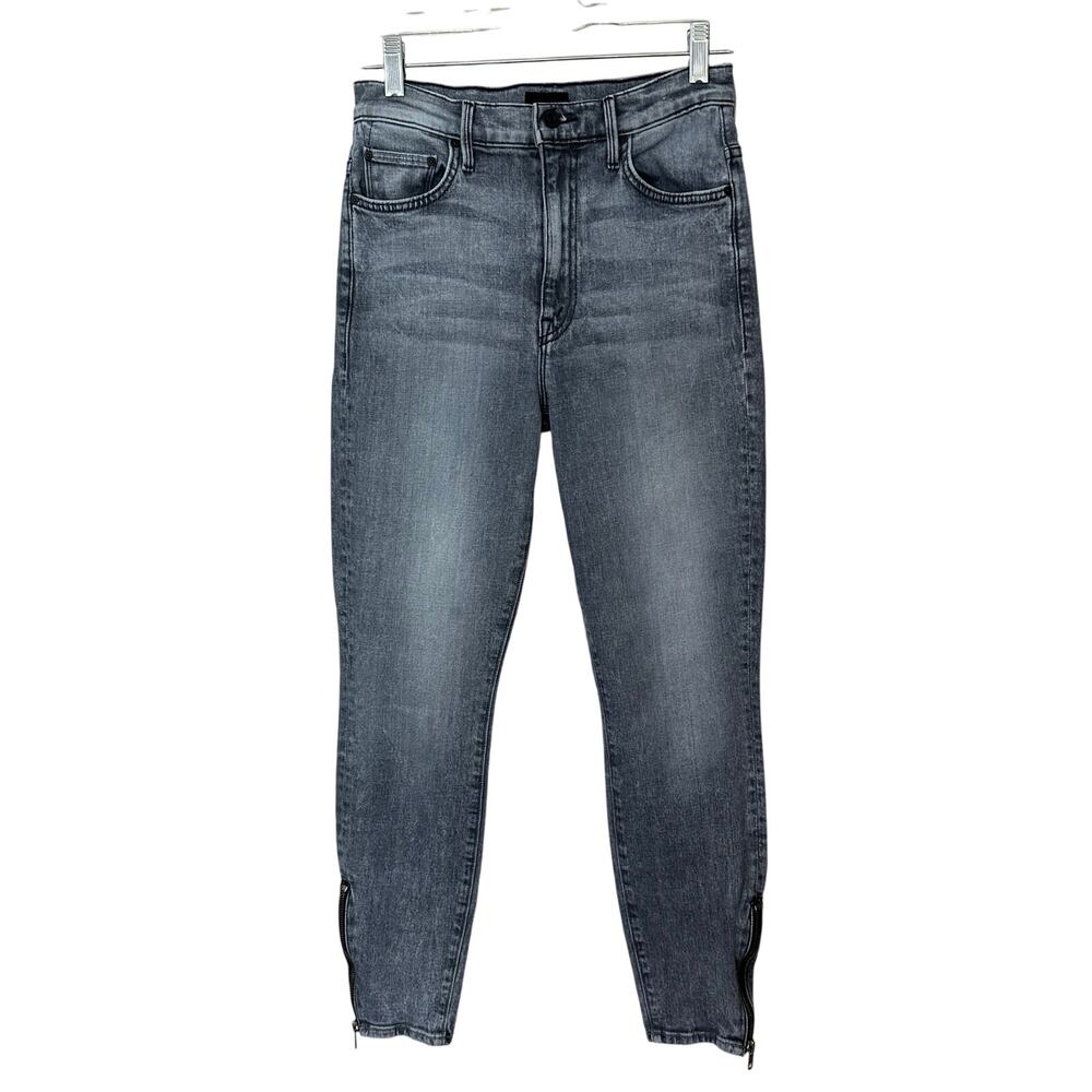 Mother Jeans The Swooner Ankle Zip Static Blue Womens Size 27 Stretch Comfort‎